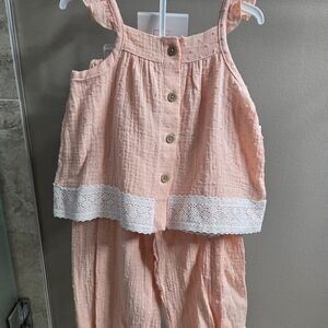NWT Rachel Zoe Girls 4T Peach Color 3 Piece Outfit